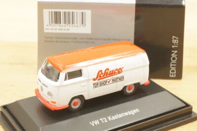 Ho 1:87 Schuco 45 256 6700 VW T2 " Diba " Rosso/Bianco Sondermodell Nuovo Ovp - Immagine 1 di 4
