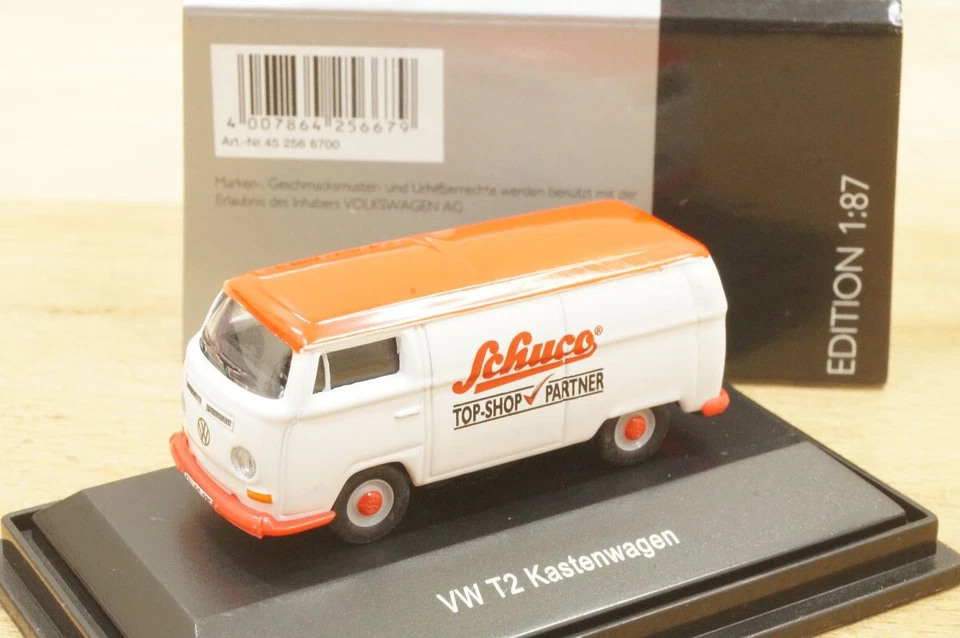 Ho 1:87 Schuco 45 256 6700 VW T2 " Diba " Rosso/Bianco Sondermodell Nuovo Ovp - Immagine 1 di 4