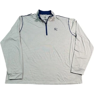 Pullover Cutter & Buck Kansas City Royals a rayas manga larga XXL rendimiento - Imagen 1 de 10