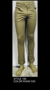 men's slim fit chino flat-front pants - Picture 1 of 1