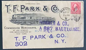 1897 New York USA Illustrated Advertising Cover To Chamberburg PA Merchants - Picture 1 of 2