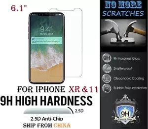 2.5D 9H Tempered Glass Screen Protector iphone XR 11 6.1" HD Protecteur ecran t - Zdjęcie 1 z 7