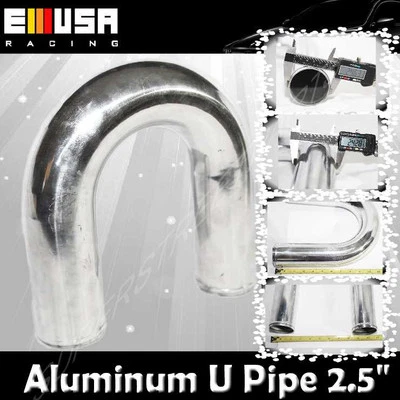 2.5" DIY Cold Air Intake ALUMINUM 2 1/2" U-BEND INTERCOOLER PIPE 180 PIPING - Image 1 of 4