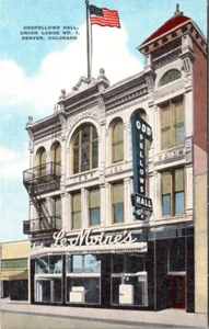 Postkarte Oddfellow Hall Union Lodge Denver CO - Bild 1 von 2