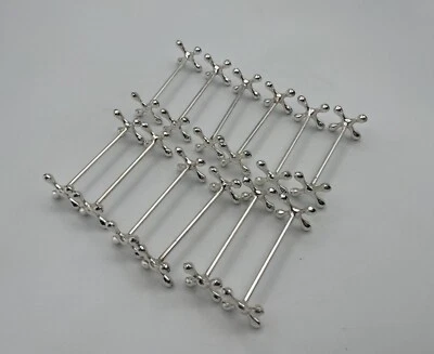 WMF- 12 Portes Couteaux en Métal Argenté - WMF Allemagne - Photo 1/4