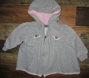 Kenneth Cole Reaction Jacket Girls Infant Baby 24 Months Gray Hooded Zip Up EUC - Picture 1 of 2