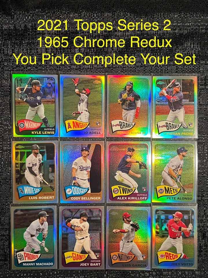 2021 Topps Series 2 Chrome 1965 Redux Insert You Pick Complete Your Set PYC - Image 1 of 1