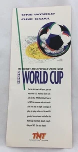  1990 World Cup Games on TNT Soccer Schedule Flyer - Picture 1 of 2