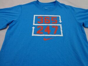 Nike Boys  Blue  365 247 Dri-Fit  T Shirt  Boys Youth Size Large 