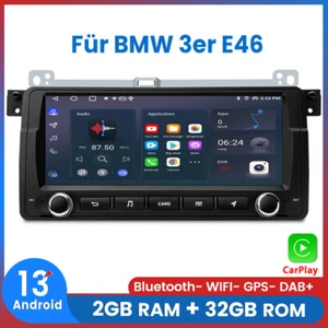 8" Carplay Android13 Autoradio Für BMW E46 3er 1998-2006 GPS NAVI BT RDS FM DAB+ - Bild 1 von 14