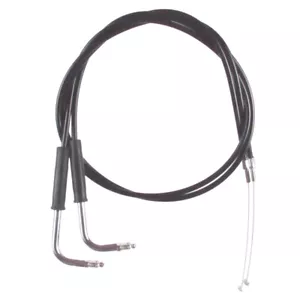Black Vinyl Coated Throttle Cable Set 2013-2015 Harley Softail Breakout models - Picture 1 of 1