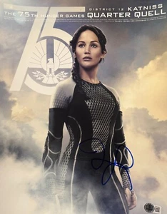 Jennifer Lawrence Signed 11x14 Photo Hunger Games Authentic Autograph Beckett - Picture 1 of 1