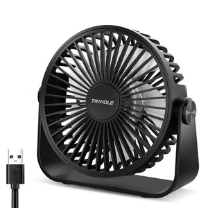 Usb Desk Fan 4.5 Inches Portable Mini Fan Powerful 3 Speeds Wind Personal Deskto - Picture 1 of 6