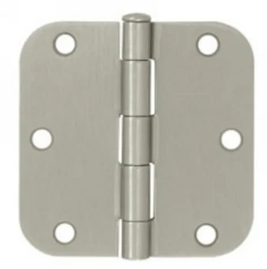 Deltana S35R515 Satin Nickel 3.5" Plain Bearing 5/8 Radius Corner Mortise Hinge - Picture 1 of 2