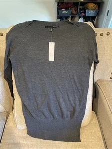 White House Black Market Women's Small Gray Knit Top Sweater NWOT Cashmere 0347 - Picture 1 of 5