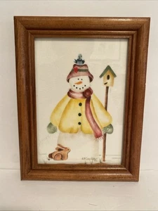 2002 Signed Framed Theorem Snowman Carol A Tucker Cert. Early American Decorator - Picture 1 of 11