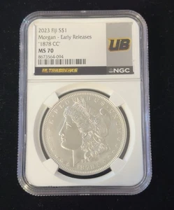 2023 Fiji S 1 $ Morgan Early Release "1887 CC" MS70 Ultabreaks - Bild 1 von 2
