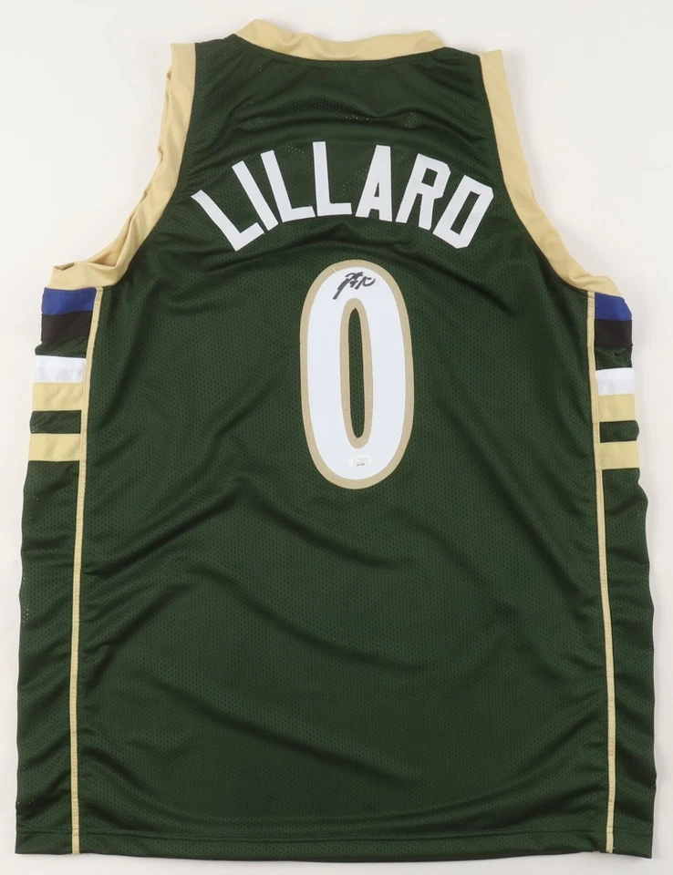Damian Lillard Signed Milwaukee Bucks Jersey, Green, COA (JSA) - Image 1 of 3