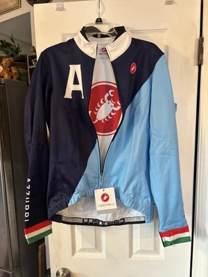 Chaqueta de Ciclismo Castelli XL Cremallera Completa Frontal Logo Escorpión Azzurri Térmica Foto 1 de 4