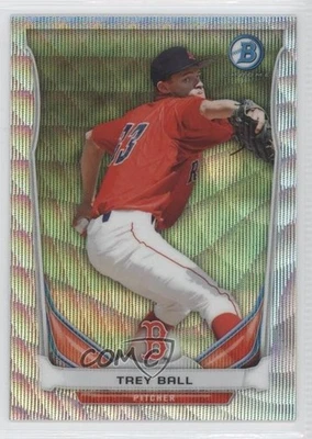 2014 Bowman Prospects Chrome Silver Wave Refractor /25 Trey Ball #BCP2 - Image 1 of 2