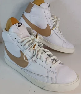 NIKE Blazer Mid Premium 'Tan Light Patina' Sneakers Mens Size 9 - Picture 1 of 20