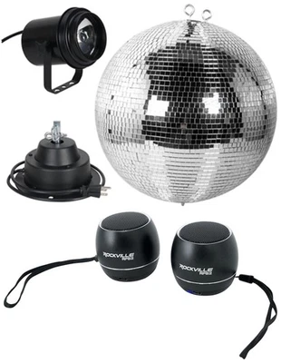 Eliminator American DJ M600EL 16 «зеркальный шар + Pinspot света + 2 Bluetooth колонки - Изображение 1 из 4