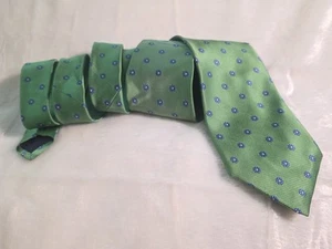 Brooks Brothers 346 Green Purple Flower Foulard Woven Silk Tie Made in USA 60x4 - Picture 1 of 5