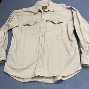 Justin Workwear Hemd Herren Large Beige Langarm Knopfleiste Schwer - Bild 1 von 14
