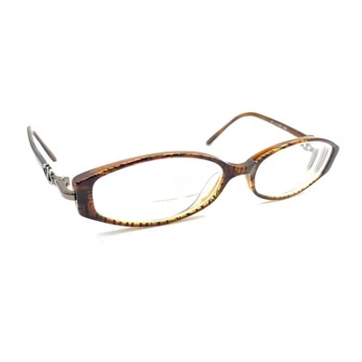 Valentino 5418 0Q02 Brown Gold Oval Eyeglasses Frames 53-16 135 Italy Designer - Image 1 of 4