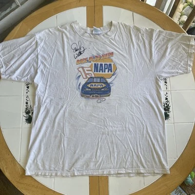 Michael Waltrip NASCAR Autographed Vintage T Shirt XL NAPA Racing - Image 1 of 4