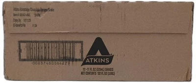 *2025-12-1* Shake de proteína de banana chocolate Atkins, 15g de proteína, baixo índice glicêmico, 4g - Imagem 1 de 4