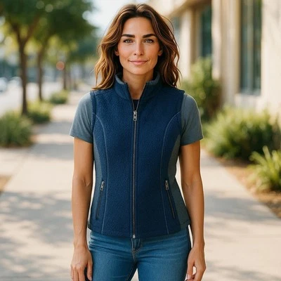 Chaleco polar KÜHL para mujer cremallera completa mezcla de lana rendimiento al aire libre senderismo talla M Foto 1 de 4