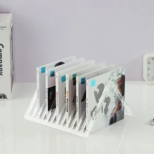  Vinyl Record Storage Shelf Holder Desktop Album File Organizer for Records - Picture 1 of 12