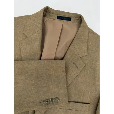 Chaqueta T Harris London Para Hombres 42R Marrón Arenque Blazer Seda Lana Abrigo Deportivo Foto 1 de 4