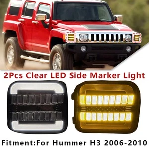 LED Turn Signal Corner Lights Lamps For 2006-2010 Hummer H3 Pair - Picture 1 of 13