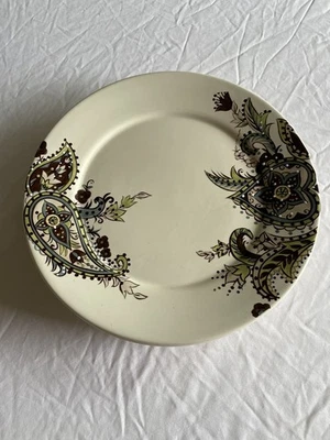 Set of 3 TableTops Gallery Angela Dinner Plates – Blue Green Brown Paisley NWT - Image 1 of 4