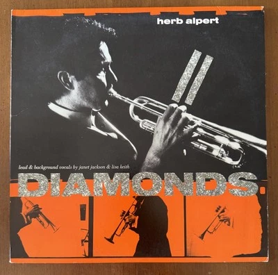 Diamonds Janet Jackson Herb Alpert Lisa Keith 12” 45 rpm Vinyl Single 1987 - Image 1 of 4