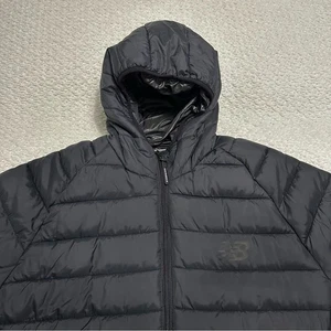New Balance Black Puffer Hooded Jacket Men’s Size 2XL - Picture 1 of 9