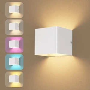Dehobo Wall Light LED Indoor Matt White Wall Lamp Battery USB Rechargeable 1.5W - Picture 1 of 24