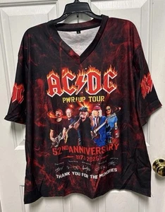 HOT NEW!! ACDC 52 Anniversary 1973-2025 US 3D T Shirt - Picture 1 of 5