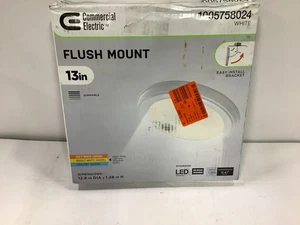 Commercial Electric 13 in. White Selectable LED Flush Mount - Picture 1 of 1
