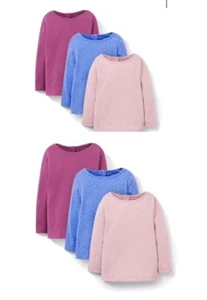 6x Girls JOHN LEWIS Pure Cotton Long Sleeve Tops Age 9-12 Months *BNWOT* - Picture 1 of 1