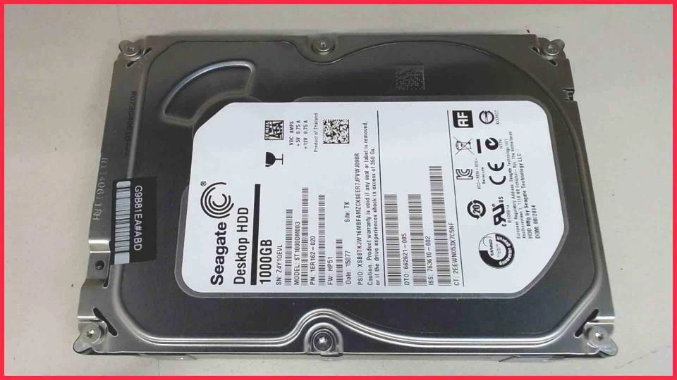 HDD Festplatte 3,5" 1TB 1000GB SATA 7200RPM (5694h) Seagate ST1000DM003 - Bild 1 von 1