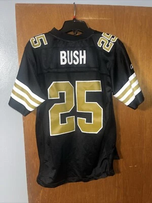 New Orleans Saints NFL Fútbol Reggie Bush #25 Reebok Cosido En Jersey Juvenil LG Foto 1 de 4