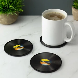 Personalised Vinyl Record Coaster Round Printed Acrylic Drinks Coaster - Picture 1 of 7