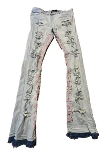 Focus Jeans Y2K Heartless Stacked Distressed Jeans Herren Gr. 32/37 Rock Hip Hop - Bild 1 von 17