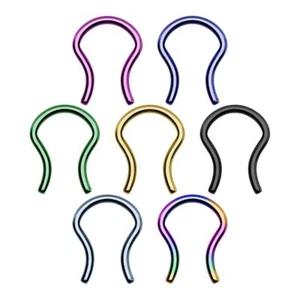 Septum Piercing Retainer Anodized Steel - Picture 1 of 1