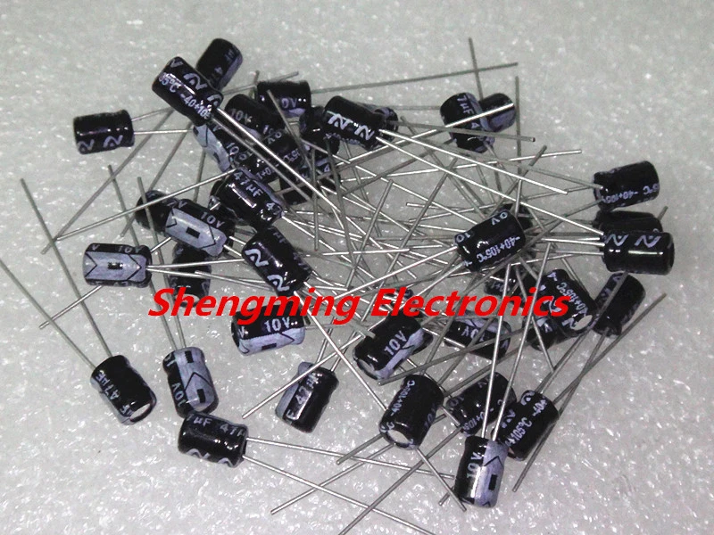 SMW 100pcs 47uF 10V Electrolytic Capacitor 10V 47UF 4x5mm