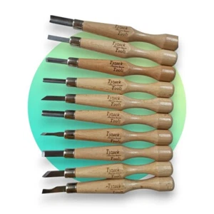 Tyzack Power Grip Carving Tools 10pc Set Woodcarving Set - Picture 1 of 6