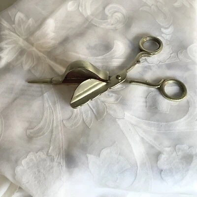 Vintage Candle Wick Trimmer Snuffer Solid Brass Scissors - Image 1 of 4
